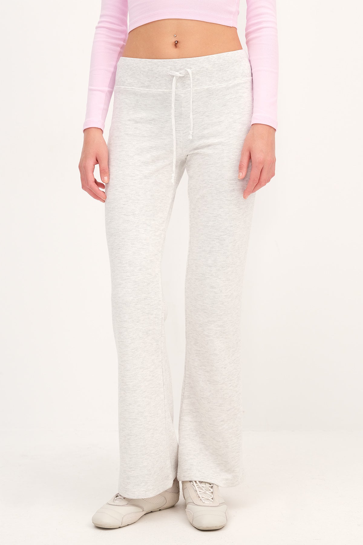 Grey-Melange_Elastic-Waist-Sweatpants-addax