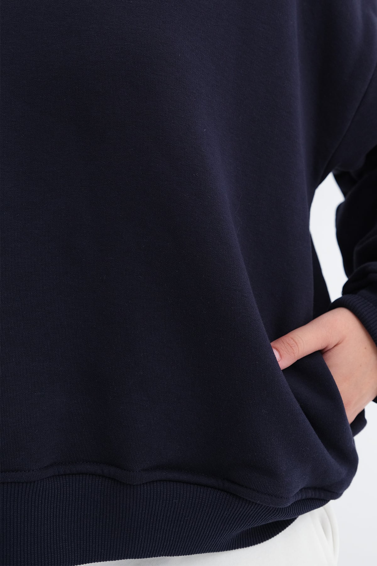 Dark-Night-Blue_Hooded-Brushed-Sweatshirt-addax