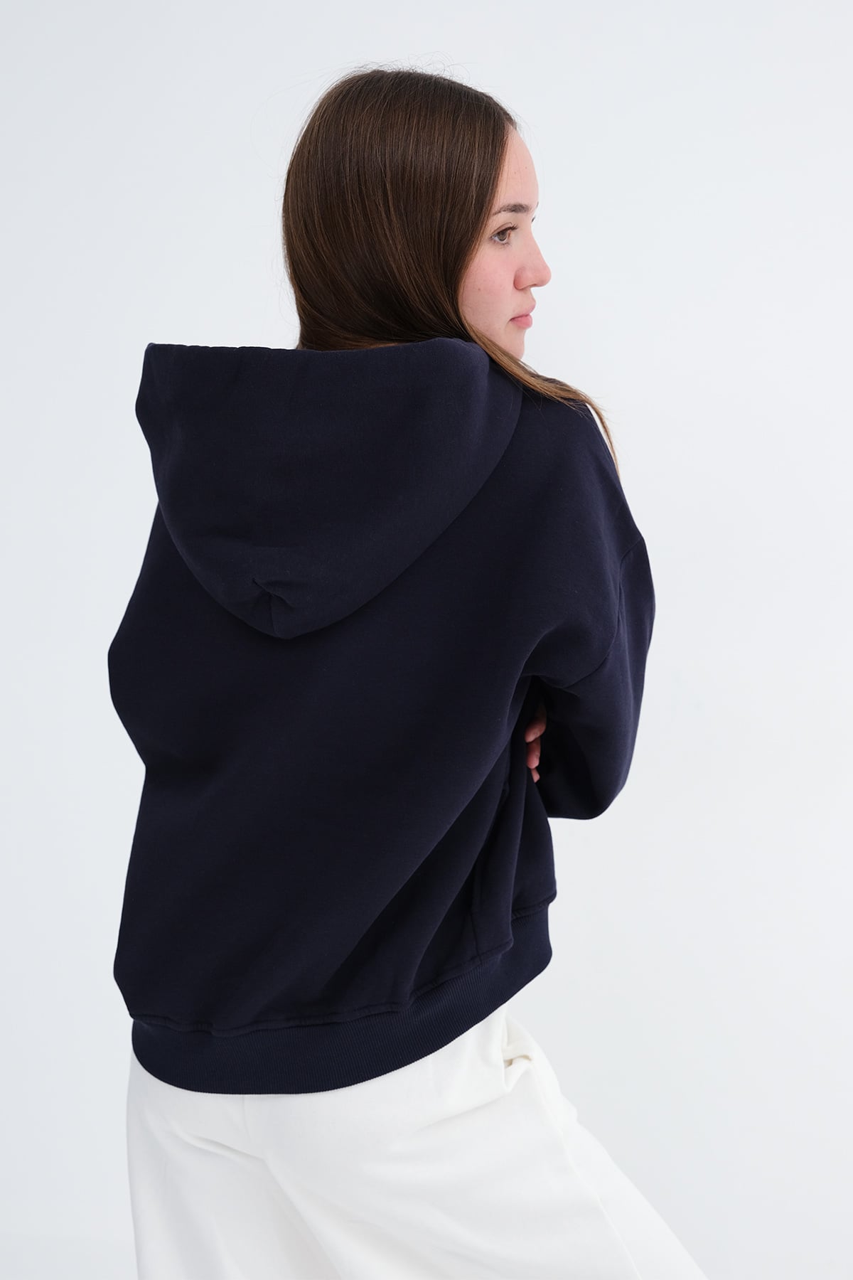 Dark-Night-Blue_Hooded-Brushed-Sweatshirt-addax