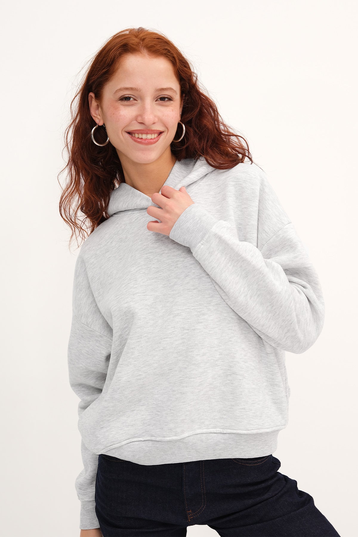 Snow-Melange_Hooded-Brushed-Sweatshirt-addax