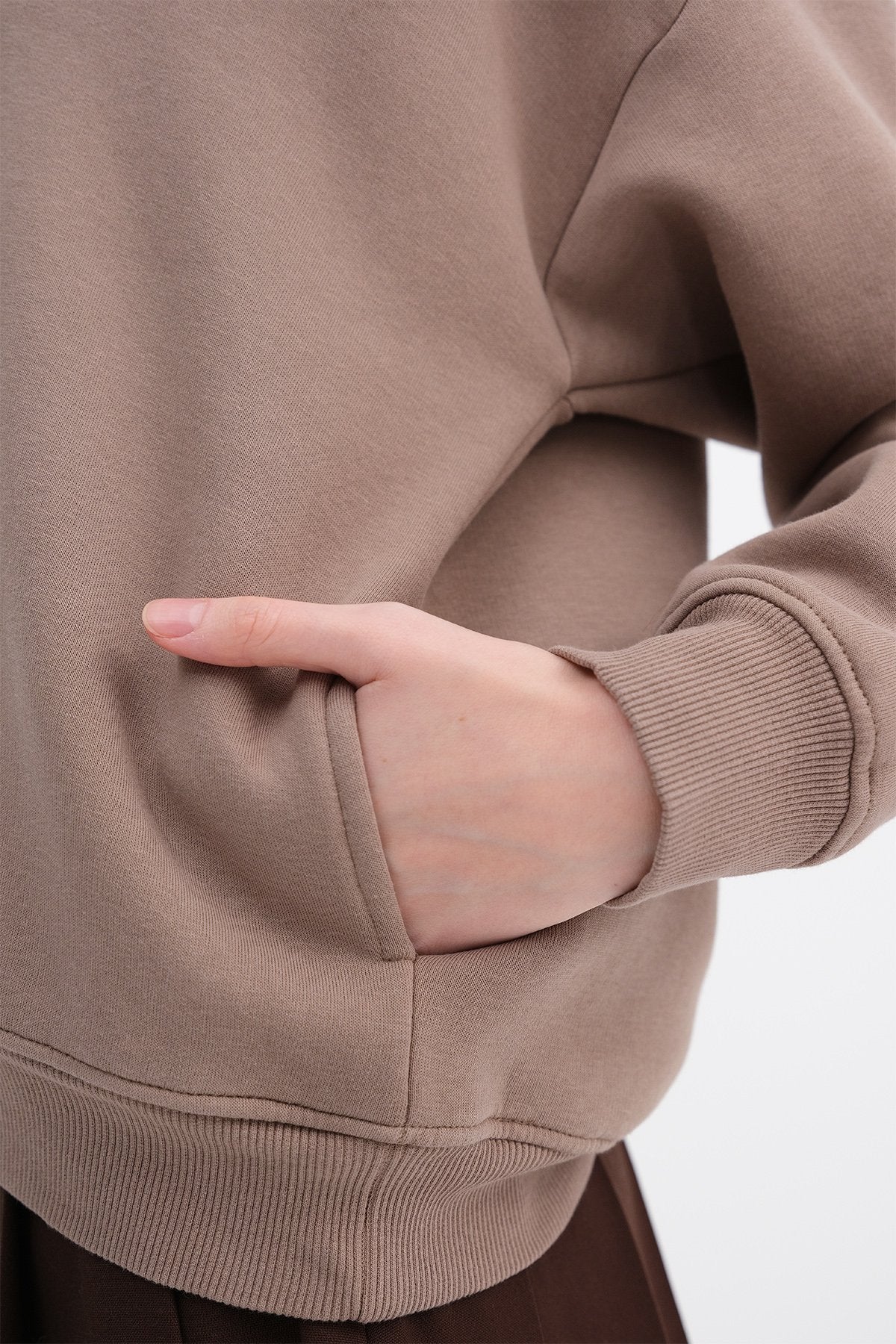 Annual_Kapüşonlu Şardonlu Sweatshirt S1862-addax-4