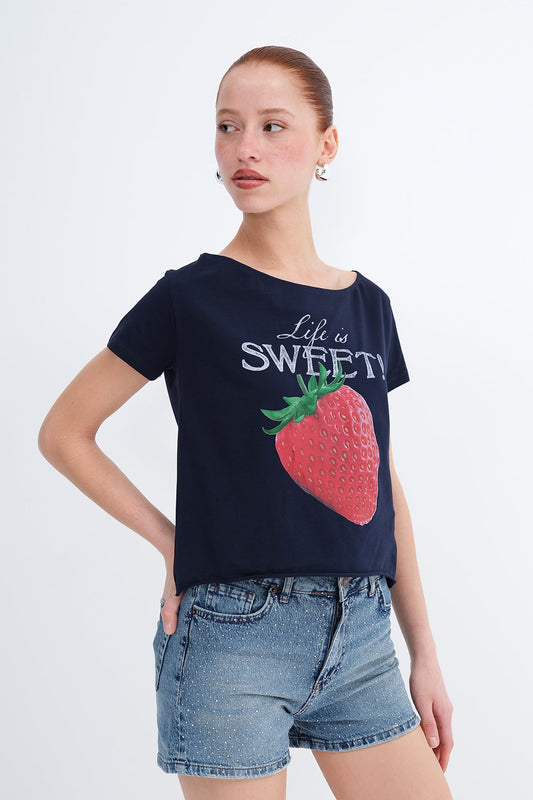 Night-Blue_Boat-Neck-Printed-T-shirt-addax