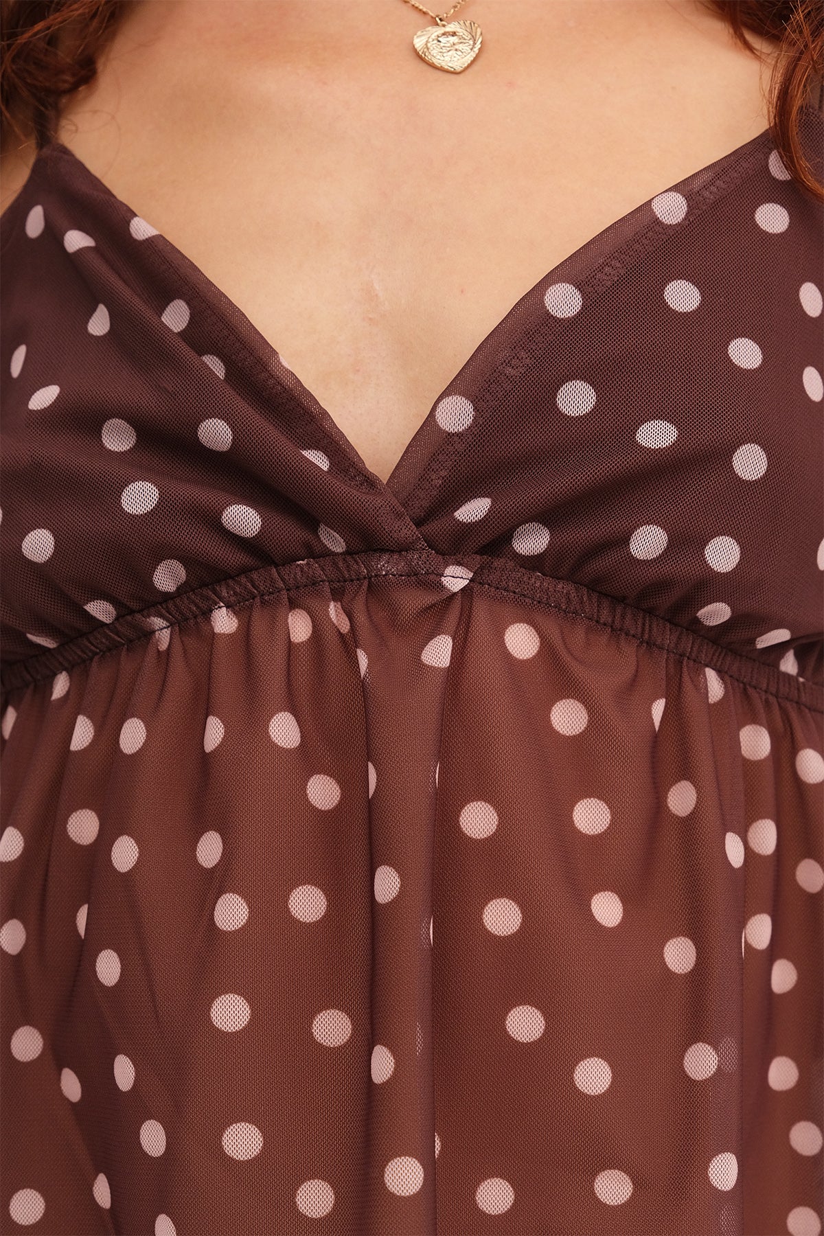 Brown-Lotus_Strappy-Polka-Dot-Blouse-addax