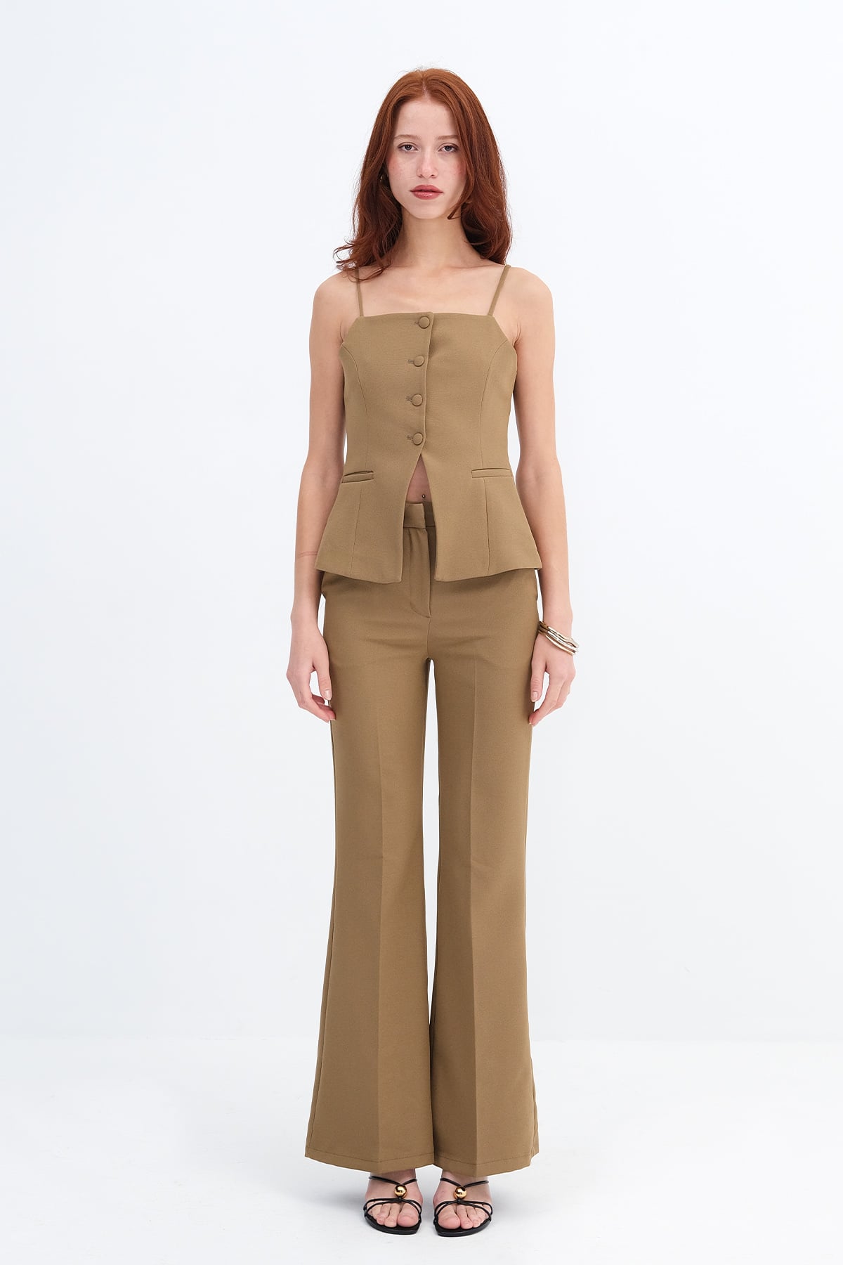 Khaki_Buttoned-Two-Piece-Set-with-Thin-Straps-addax