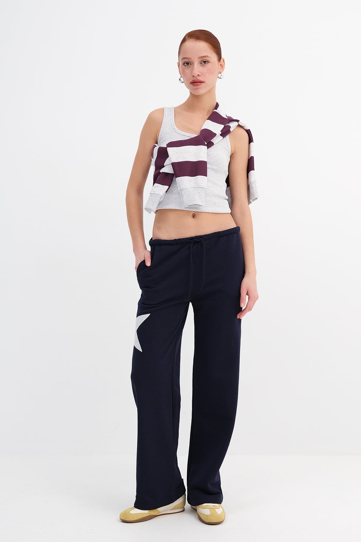Night-Blue_Star-Pattern-Sweatpants-addax
