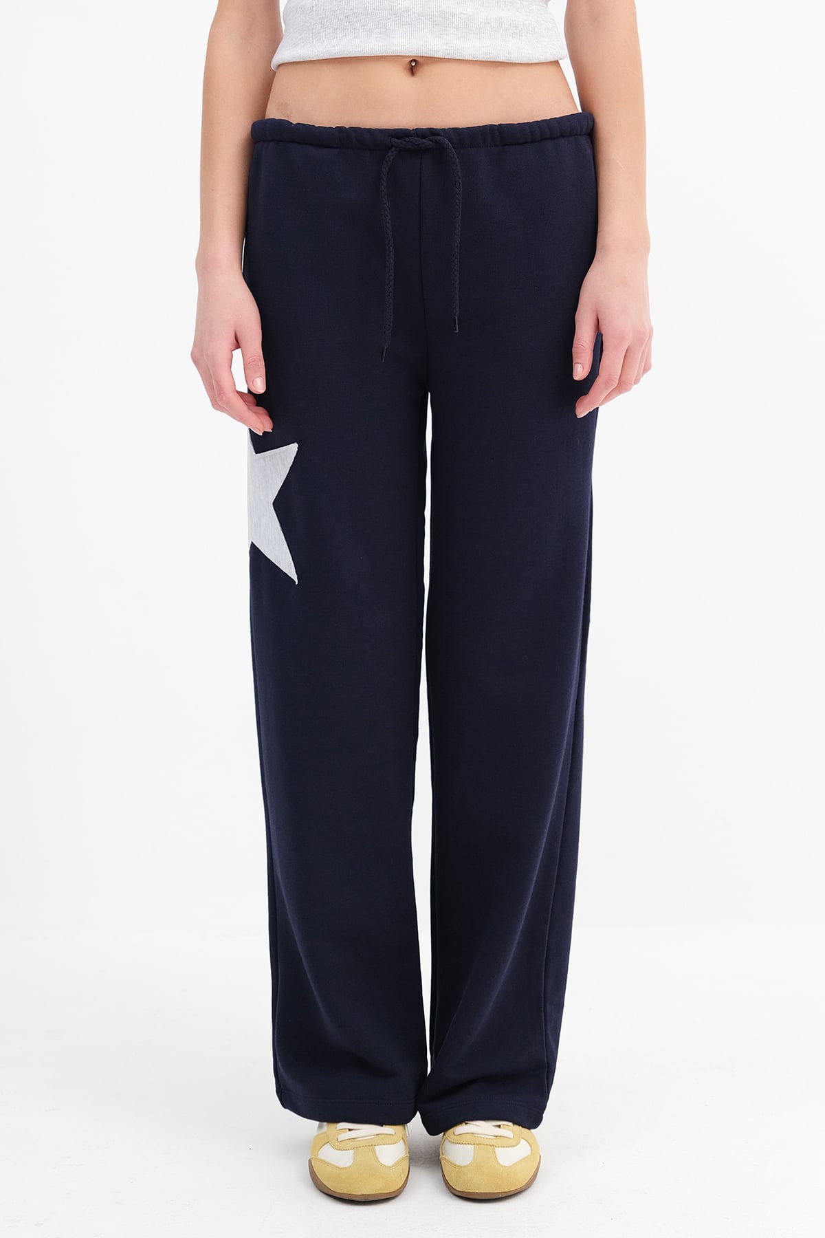 Night-Blue_Star-Pattern-Sweatpants-addax