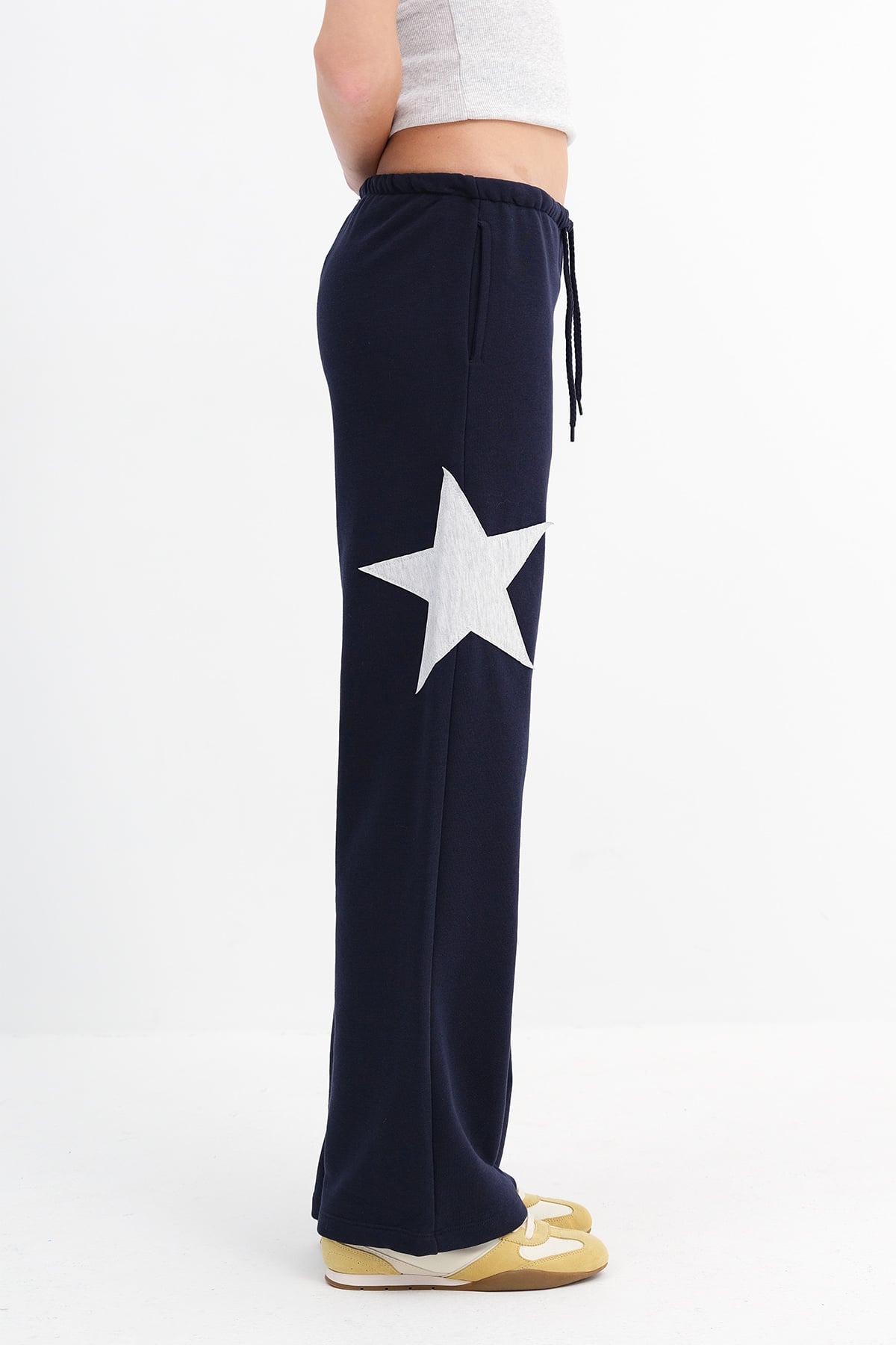 Night-Blue_Star-Pattern-Sweatpants-addax