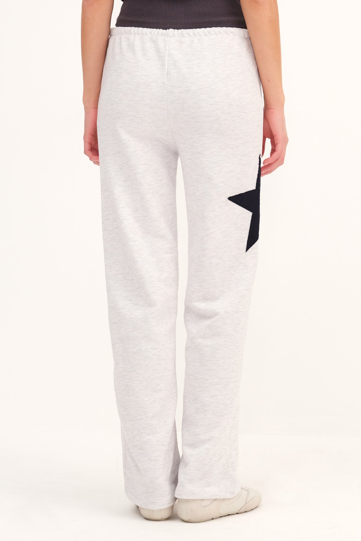 Snow-Melange_Star-Pattern-Sweatpants-addax