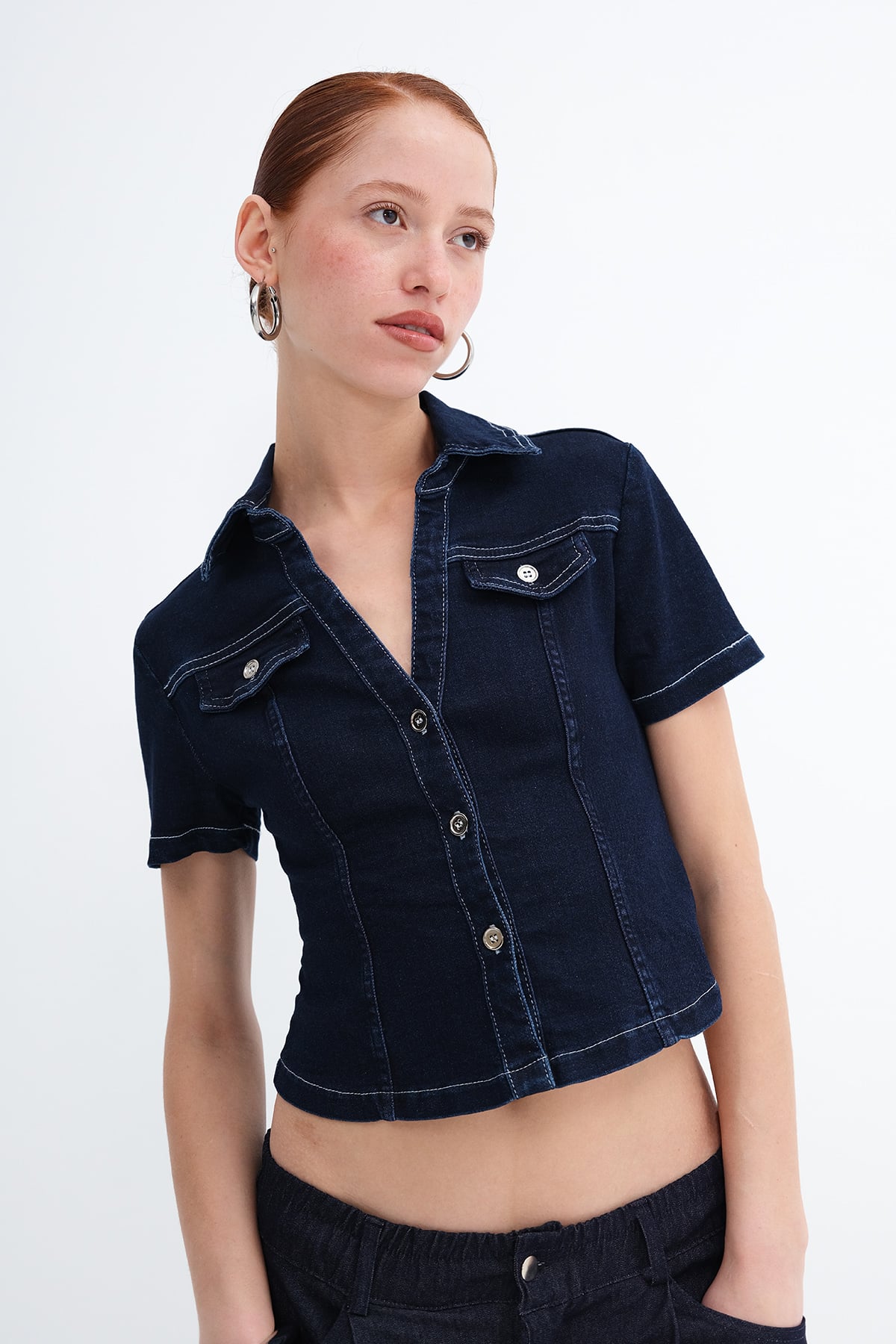 Dark-Blue_Short-Sleeve-Denim-Shirt-addax