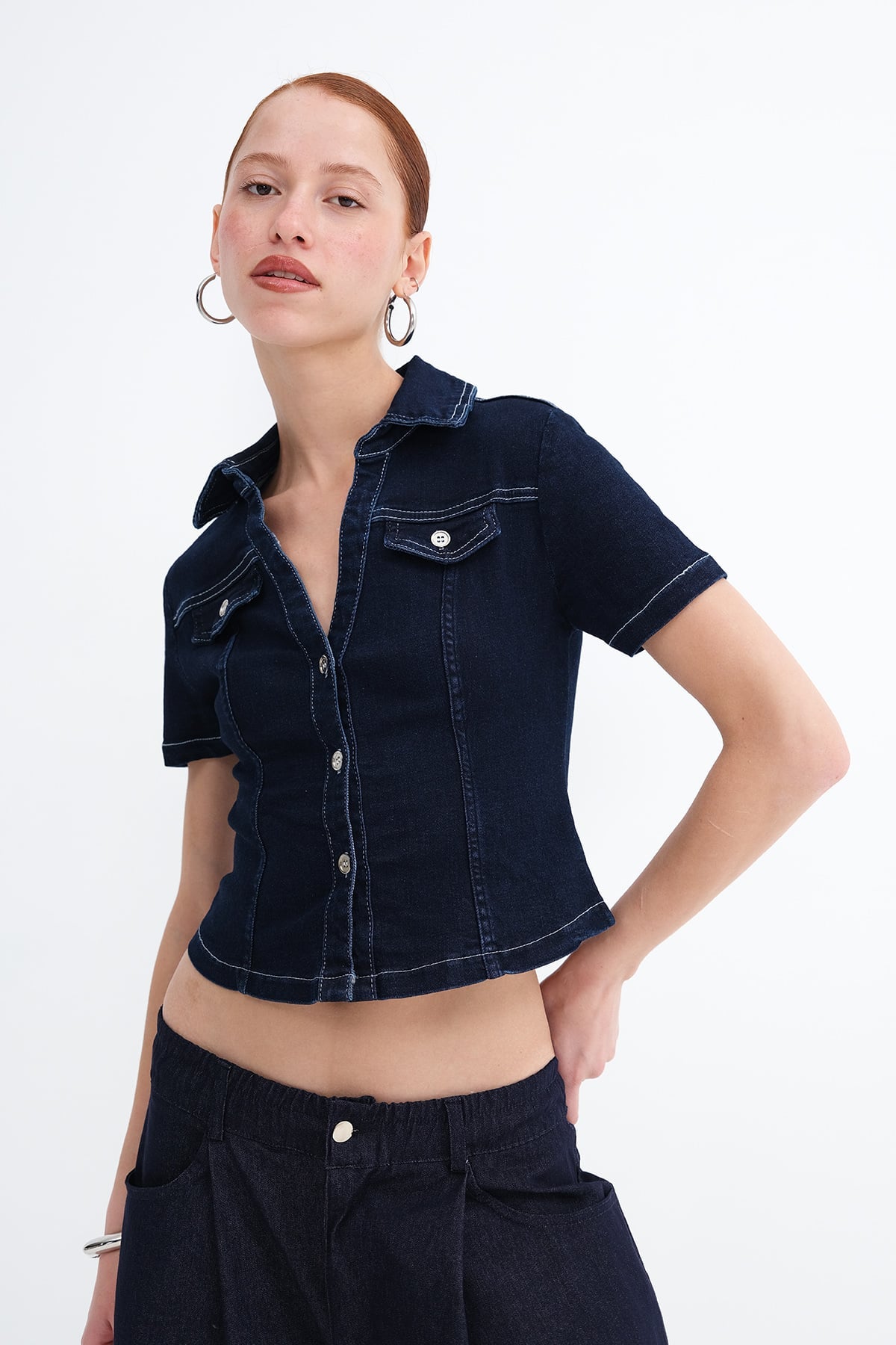 Dark-Blue_Short-Sleeve-Denim-Shirt-addax