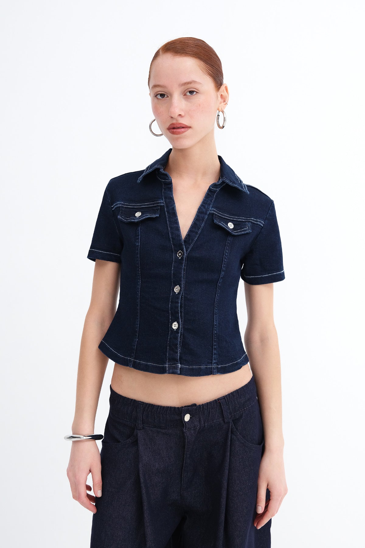 Dark-Blue_Short-Sleeve-Denim-Shirt-addax