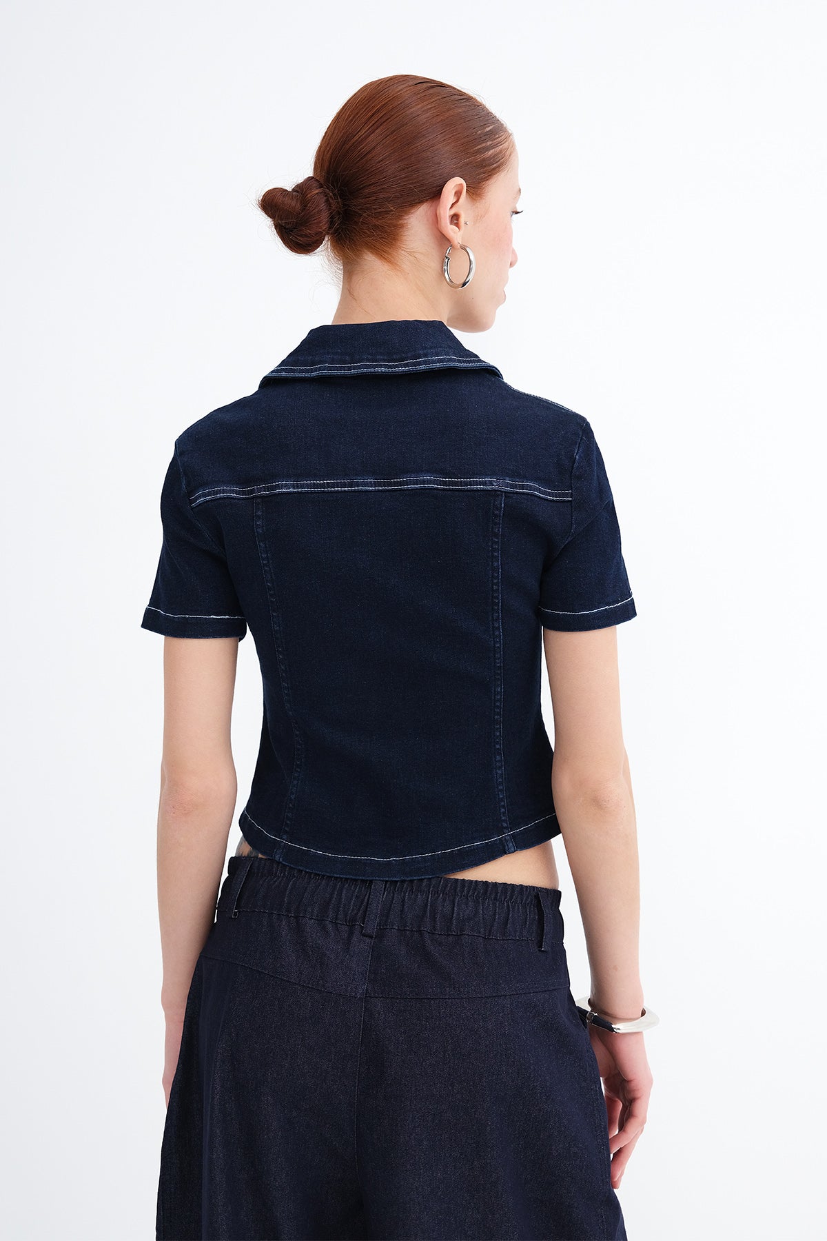 Short Sleeve Denim Shirt