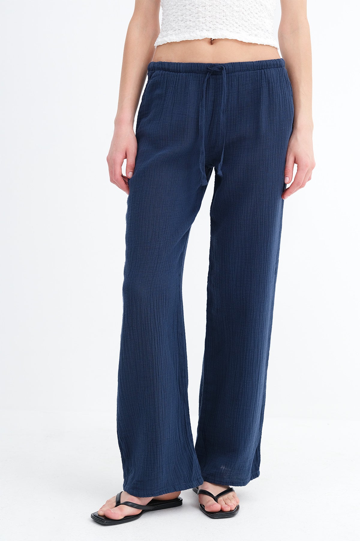Dark-Night-Blue_Waist-Tie-Pants-addax