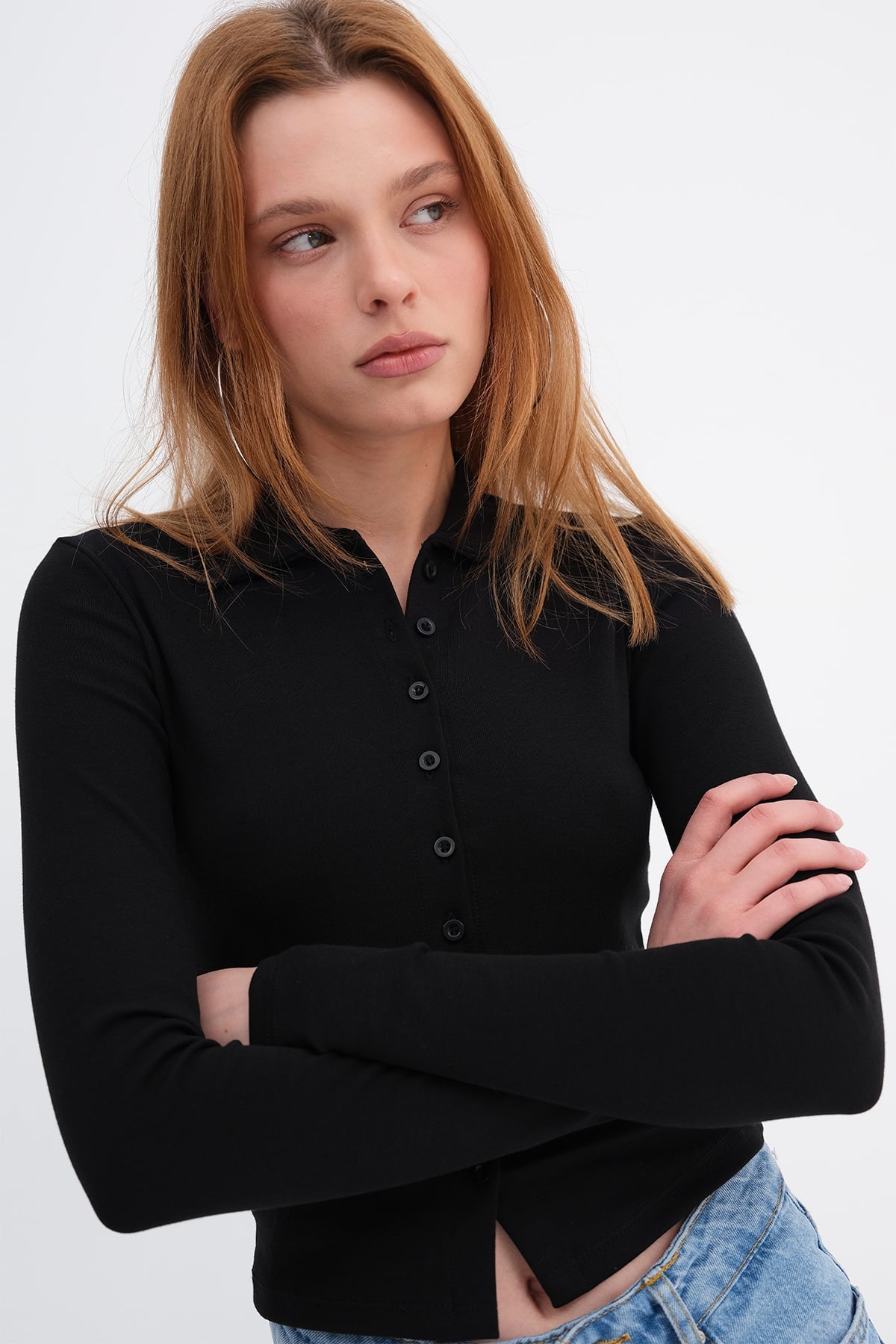 Black_Polo-Collar-Buttoned-Cardigan-addax