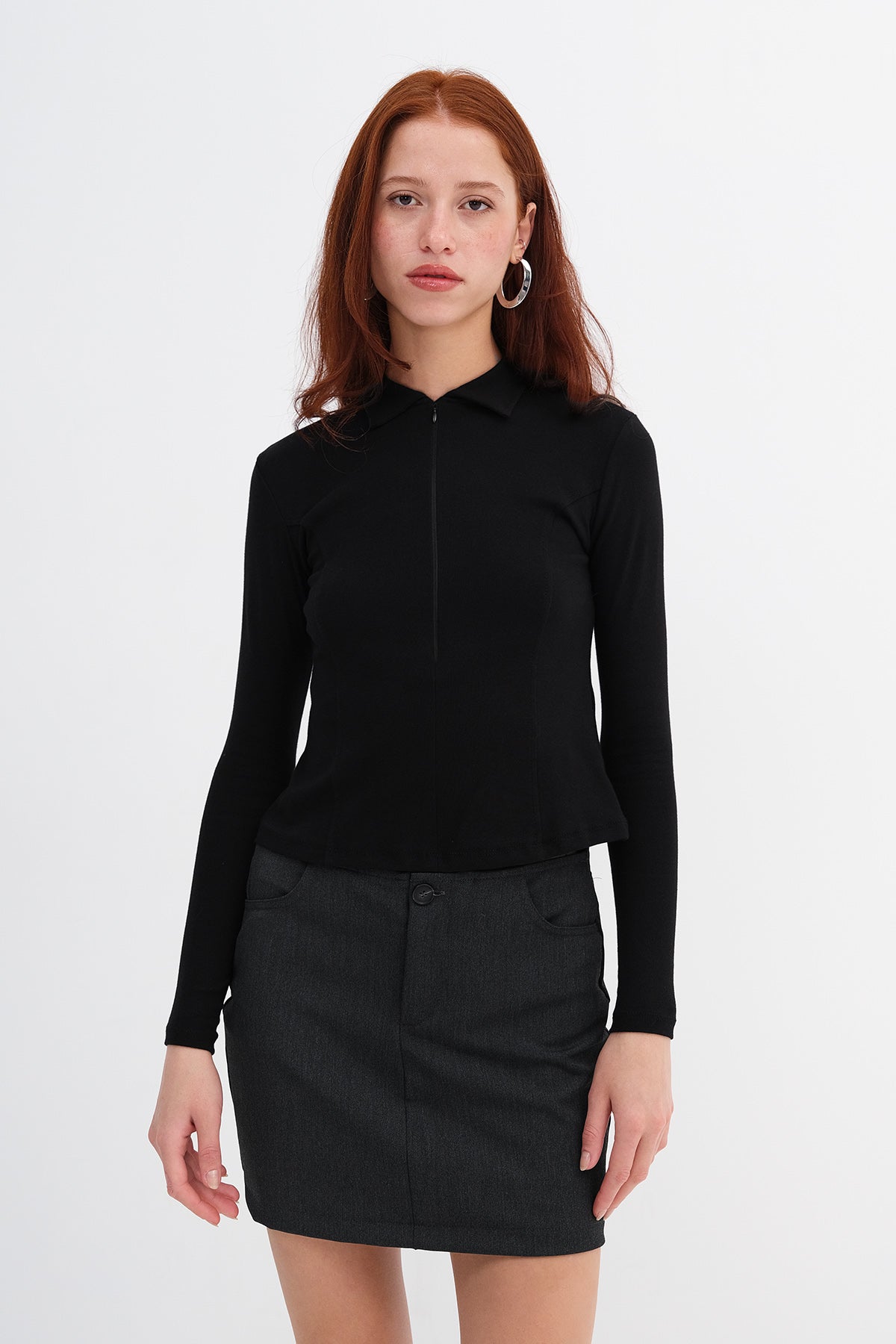 Black_Zip-Up-Polo-Neck-Blouse-addax