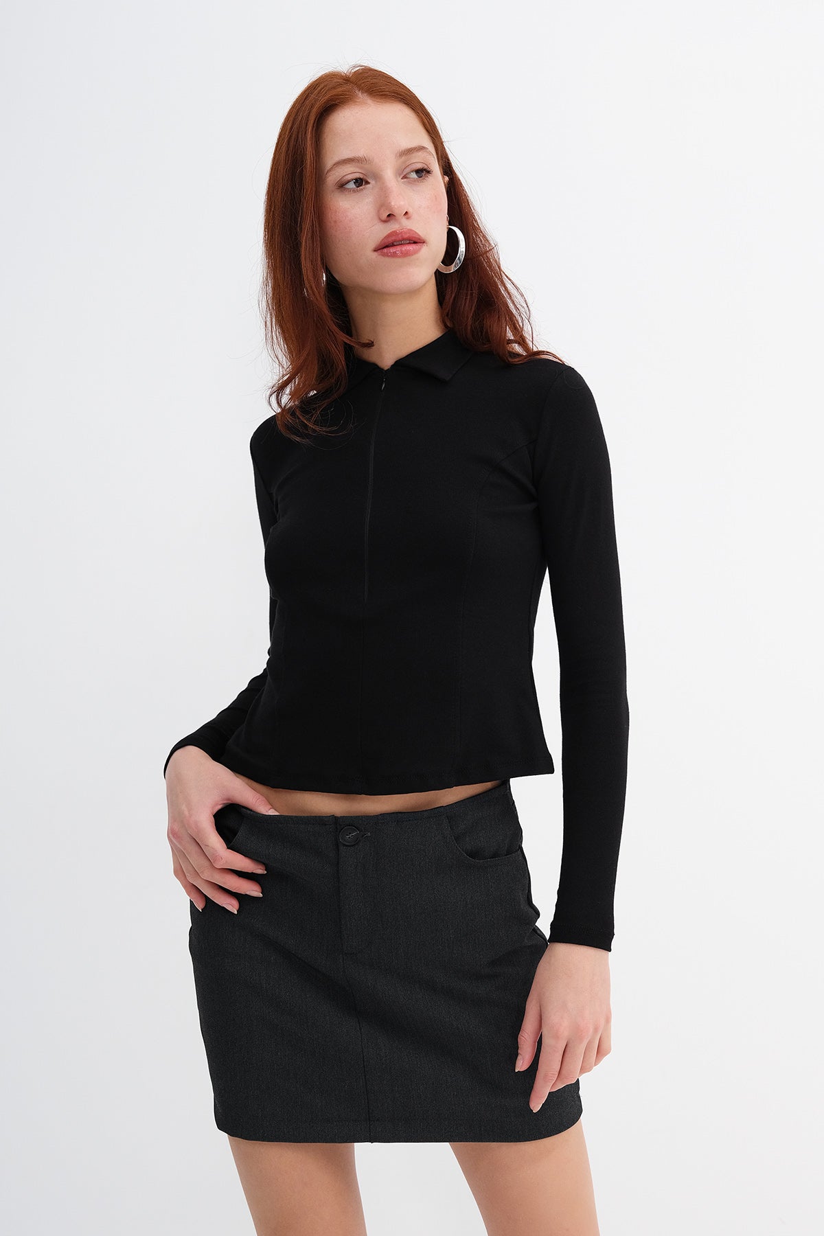 Black_Zip-Up-Polo-Neck-Blouse-addax
