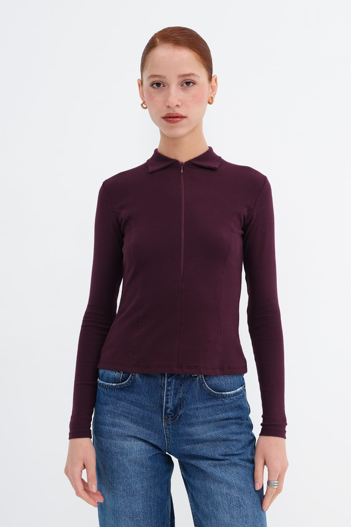 Gardenia_Zip-Up-Polo-Neck-Blouse-addax