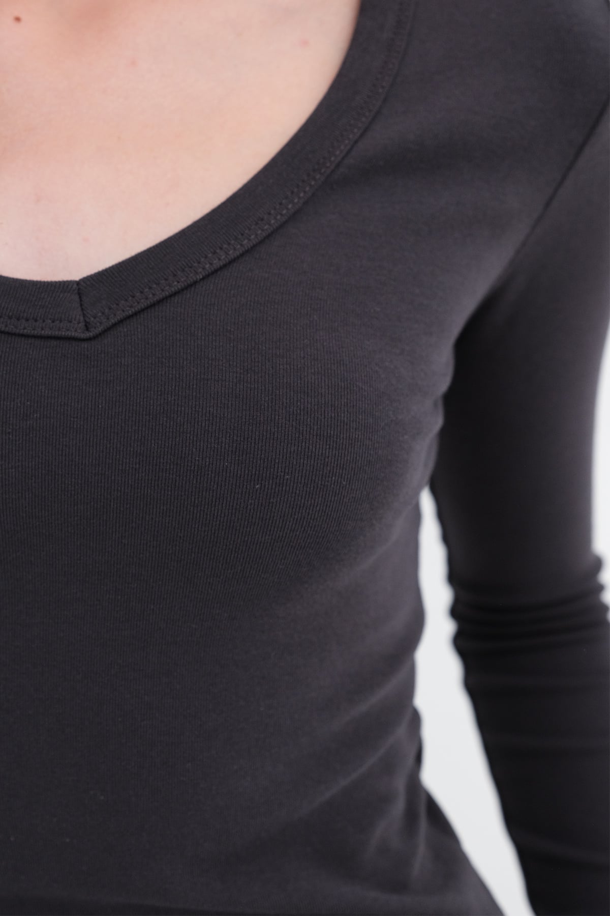 Charcoal_V-Neck-Basic-Blouse-addax