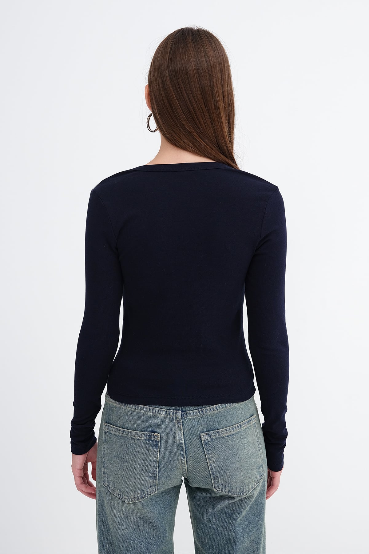 Dark-Night-Blue_V-Neck-Basic-Blouse-addax