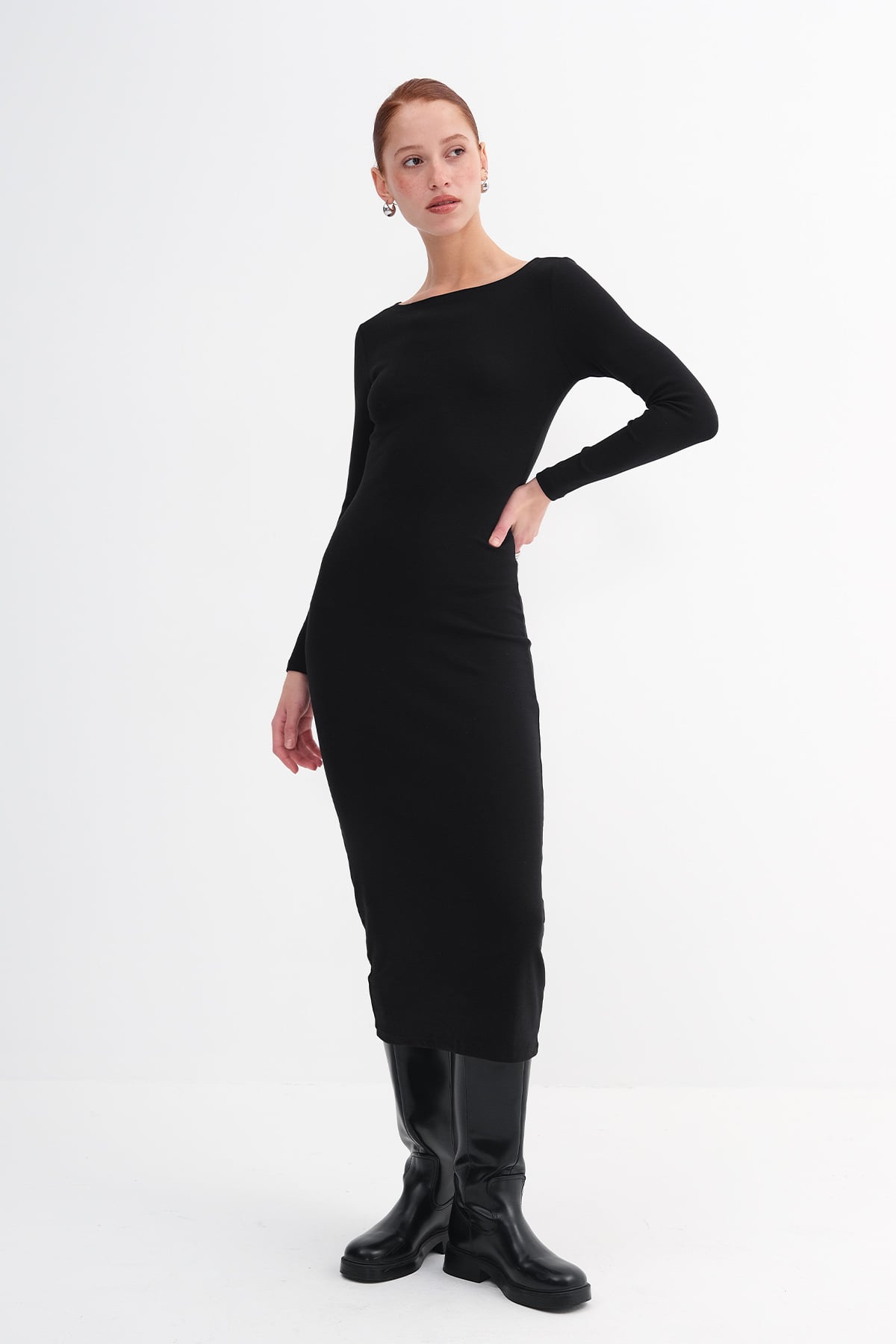 Black_Basic-Midi-Dress-addax