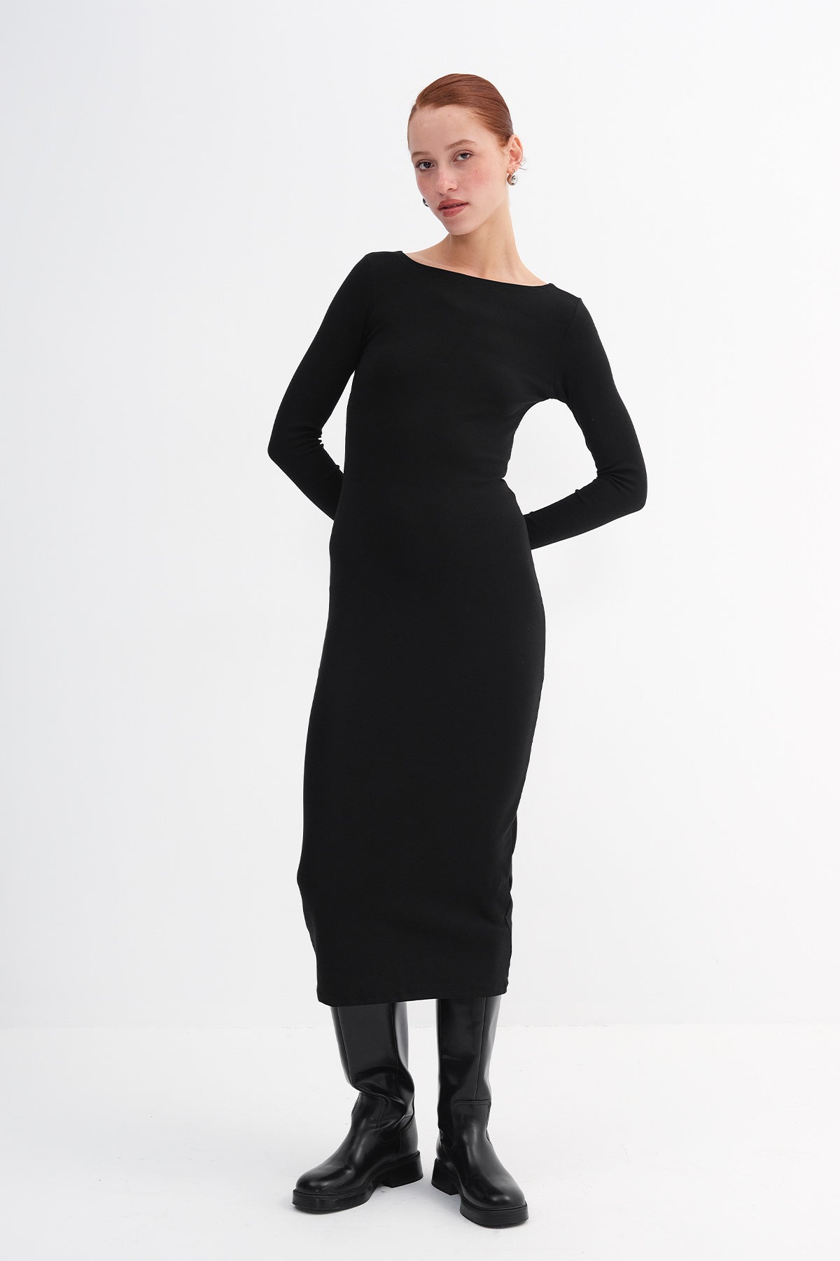 Black_Basic-Midi-Dress-addax