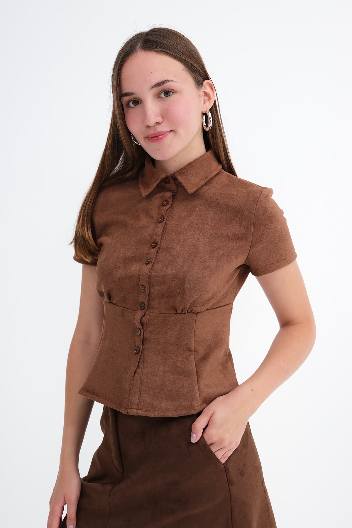 Ginger_Short-Sleeve-Button-Up-Suede-Shirt-addax