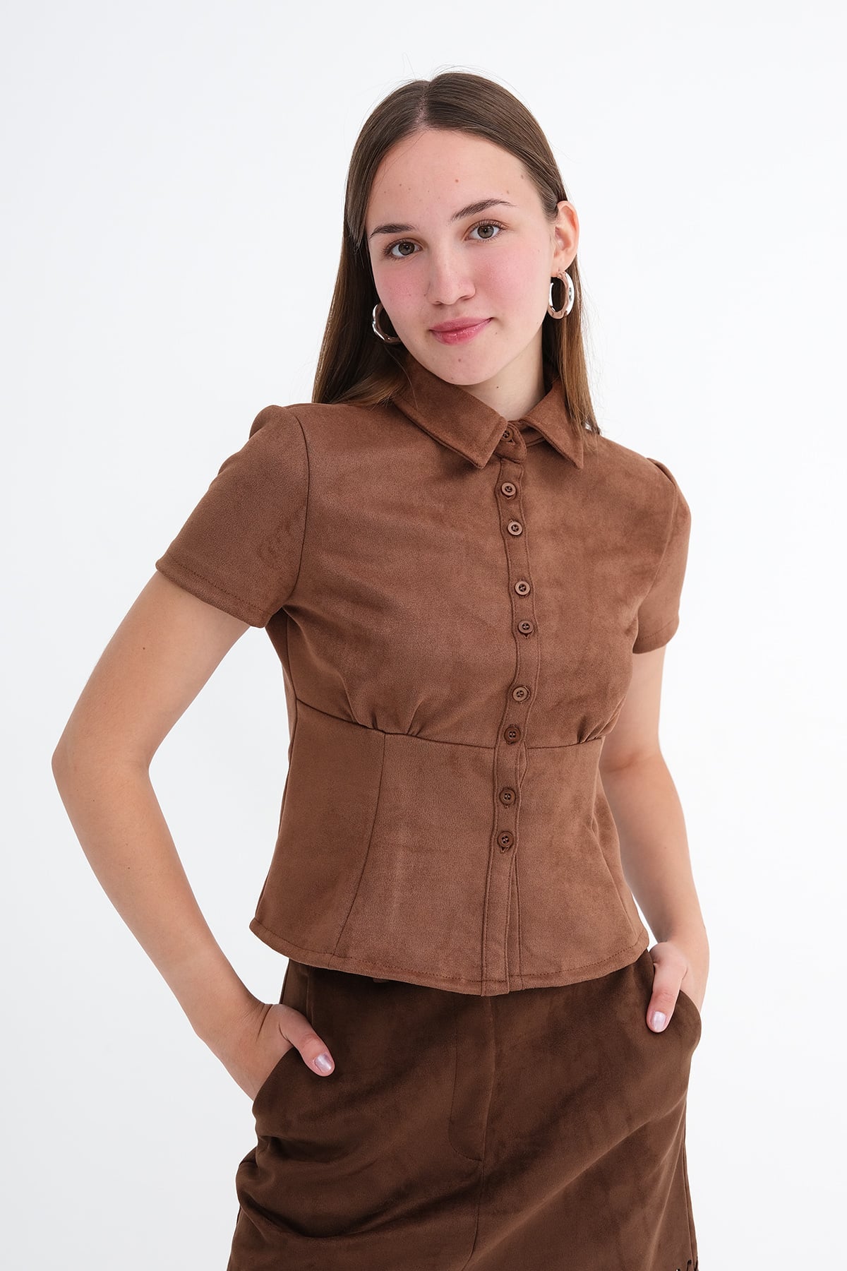 Ginger_Short-Sleeve-Button-Up-Suede-Shirt-addax