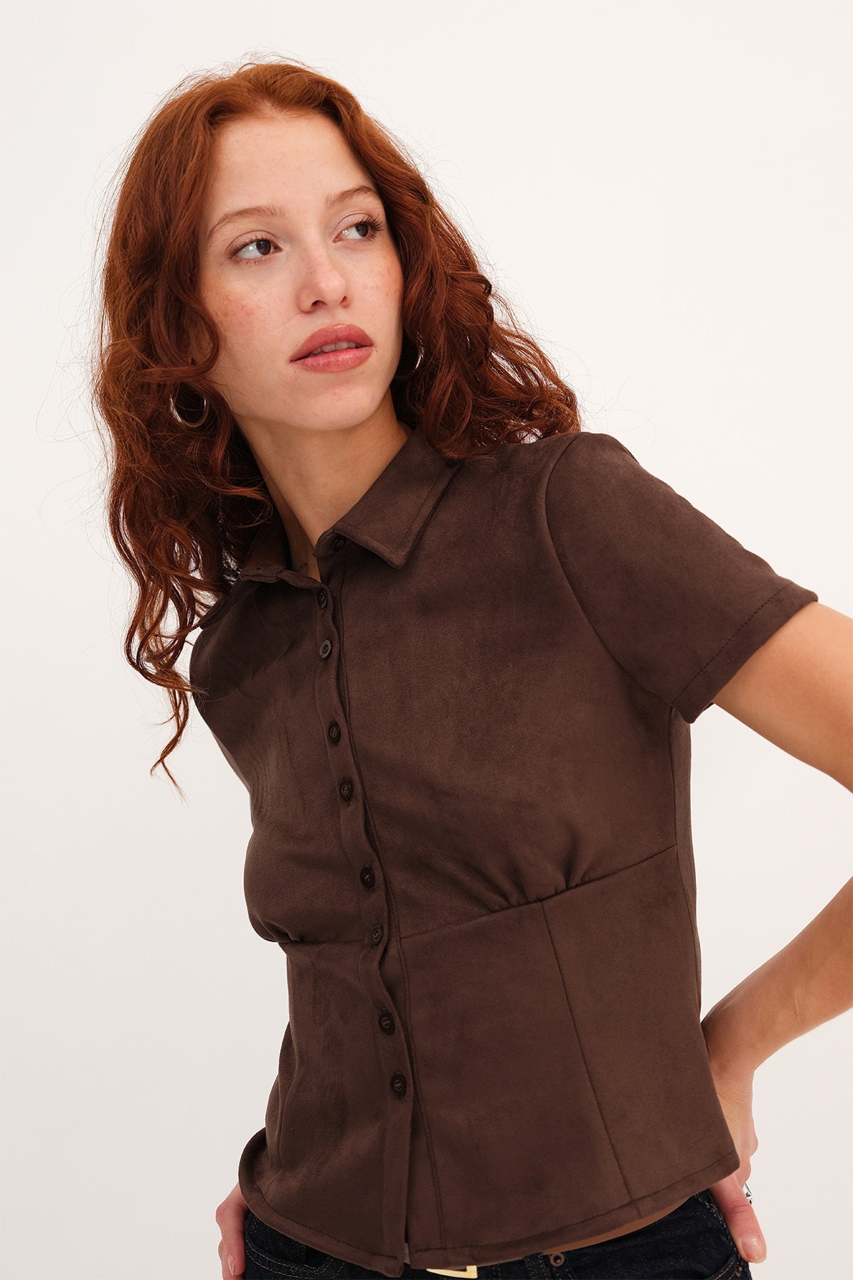 Bitter-Coffee_Short-Sleeve-Button-Up-Suede-Shirt-addax