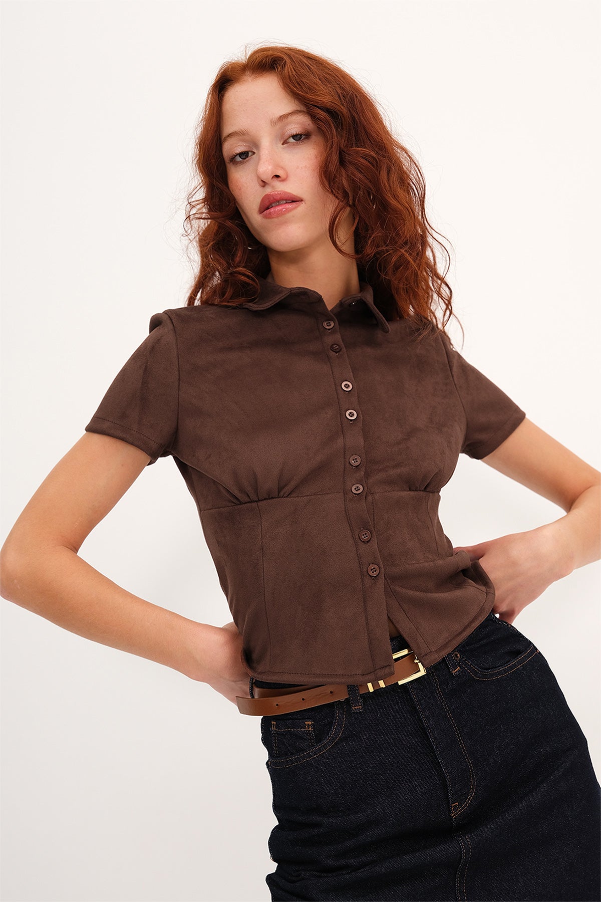 Bitter-Coffee_Short-Sleeve-Button-Up-Suede-Shirt-addax