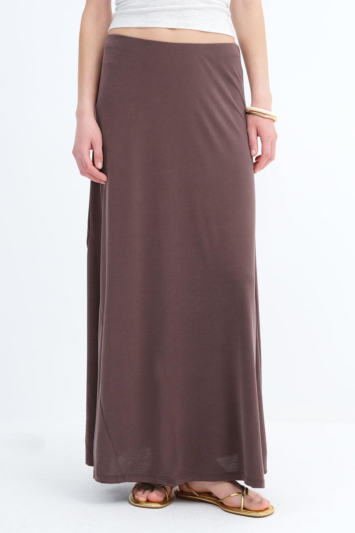 Brown_Modal-Long-Skirt-addax