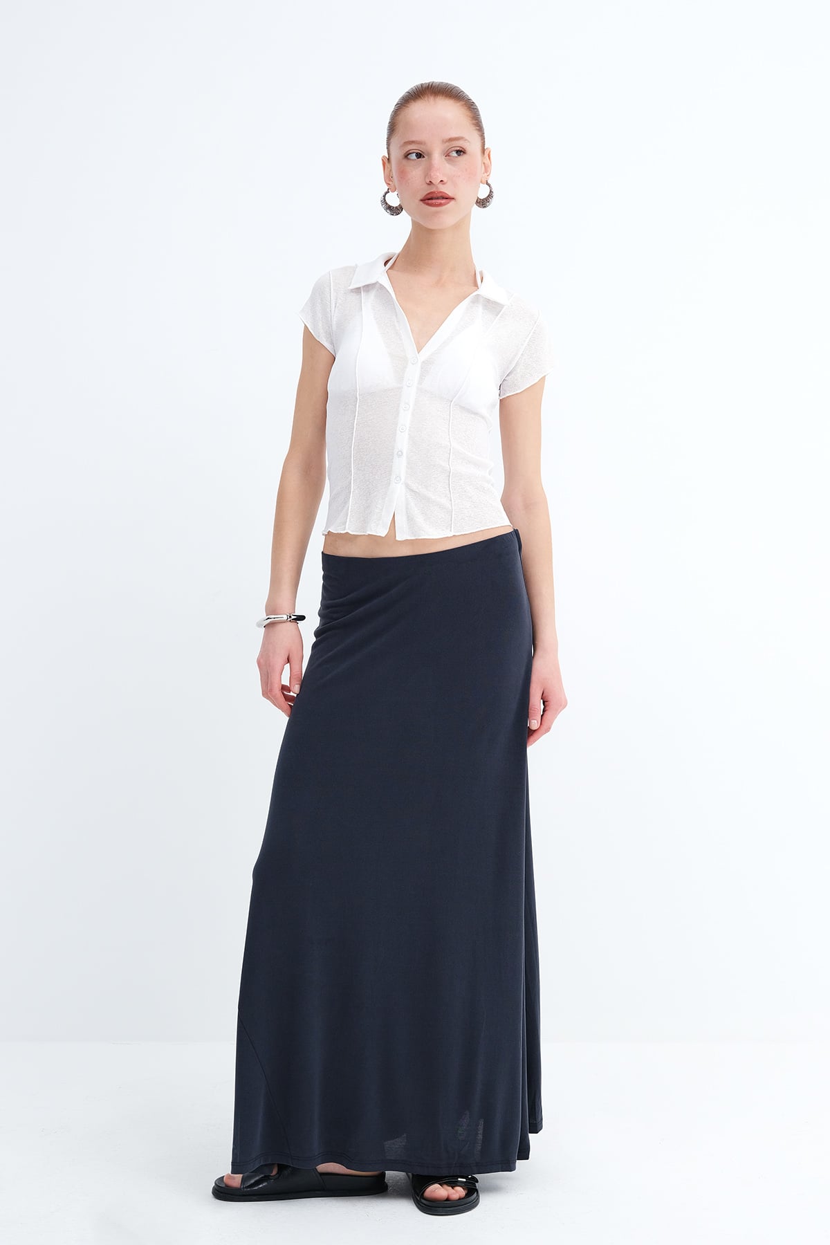 Charcoal_Modal-Long-Skirt-addax