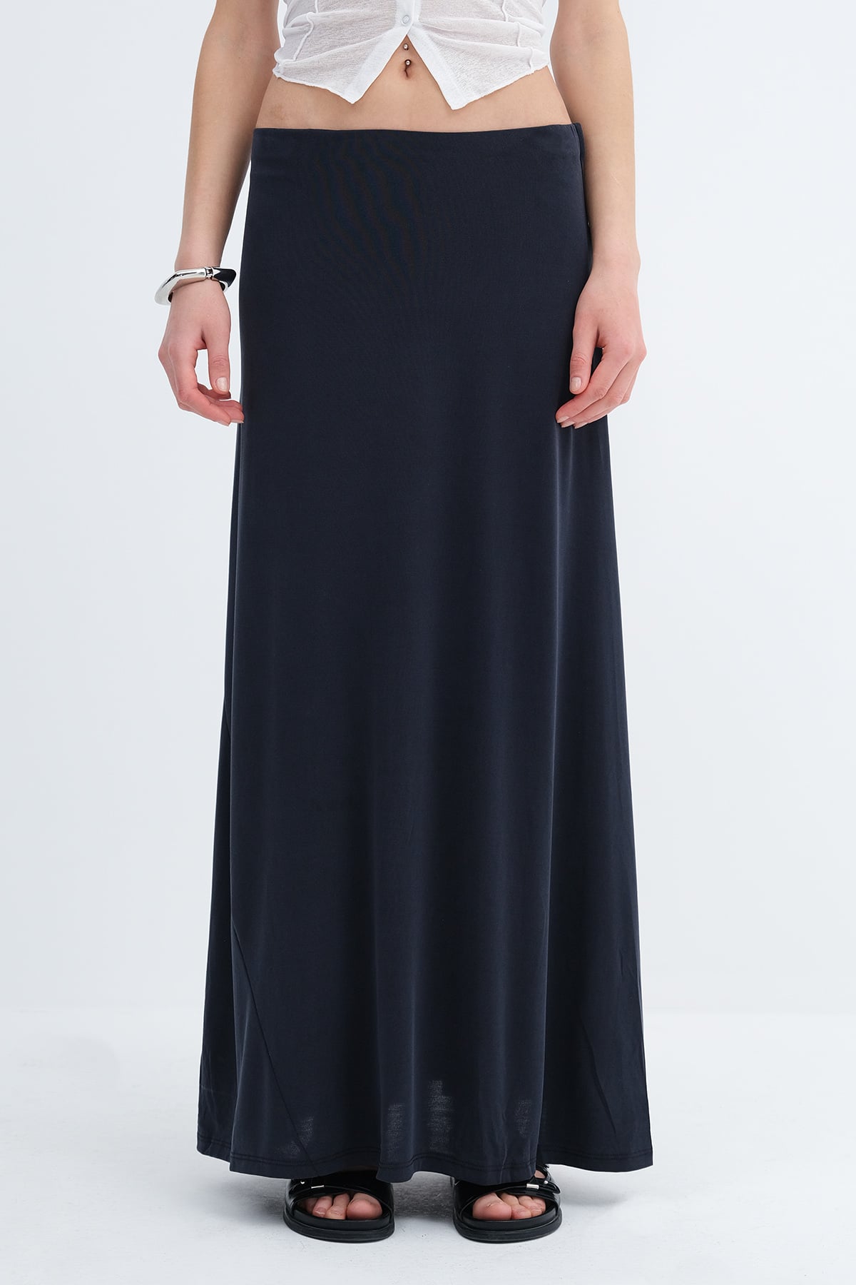 Charcoal_Modal-Long-Skirt-addax
