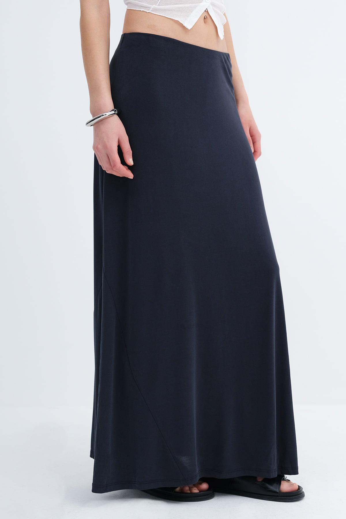 Charcoal_Modal-Long-Skirt-addax