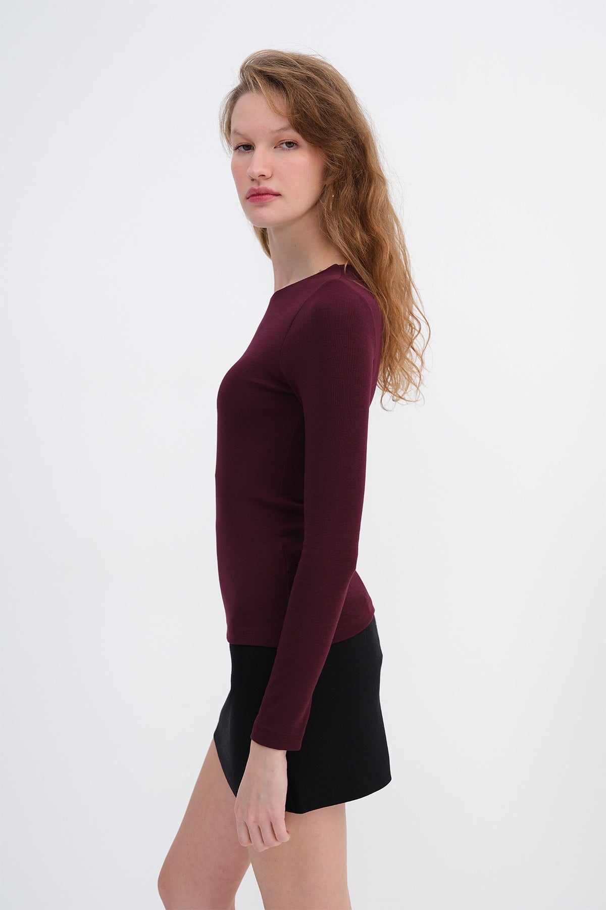 Dark-Maroon_Crew-Neck-Basic-Blouse-addax