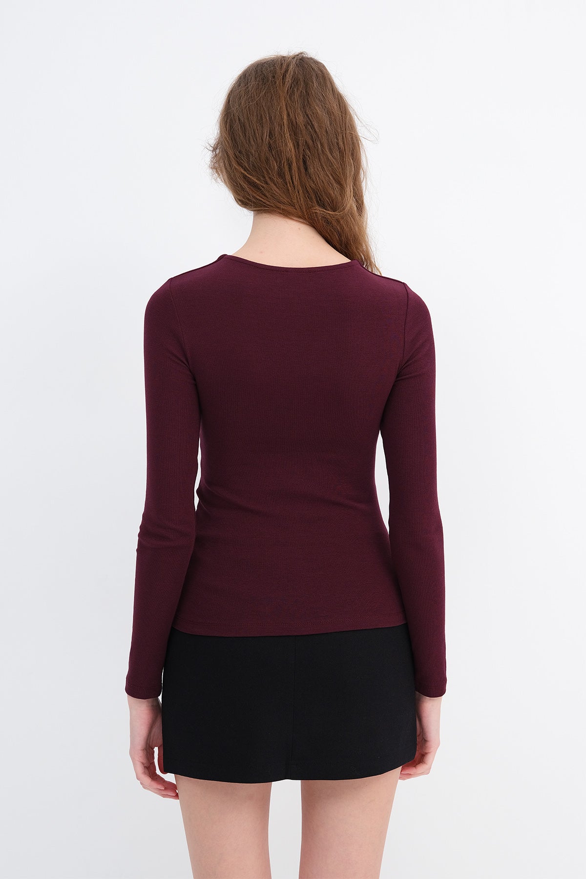 Dark-Maroon_Crew-Neck-Basic-Blouse-addax
