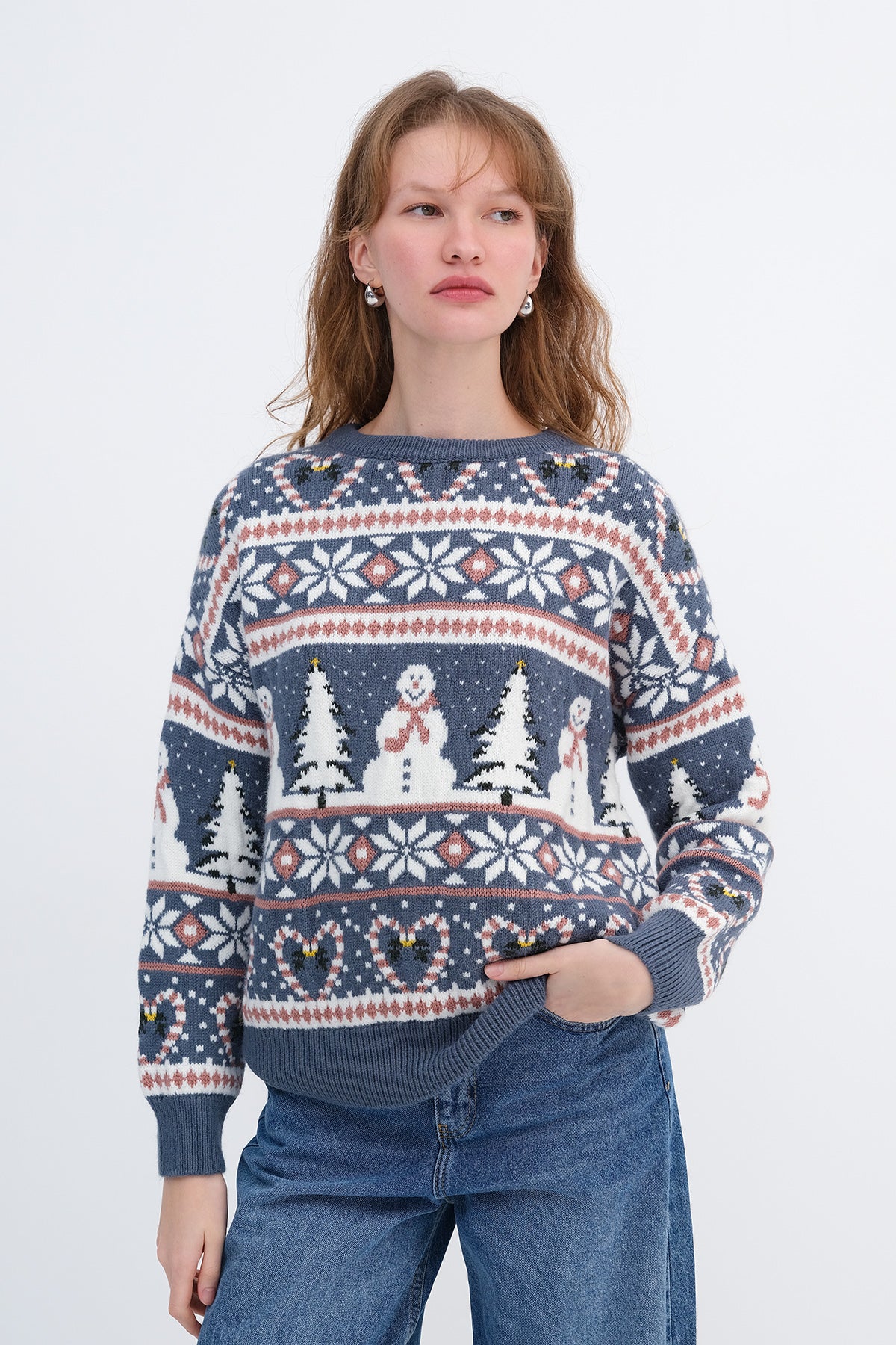Christmas-Themed Knit Sweater