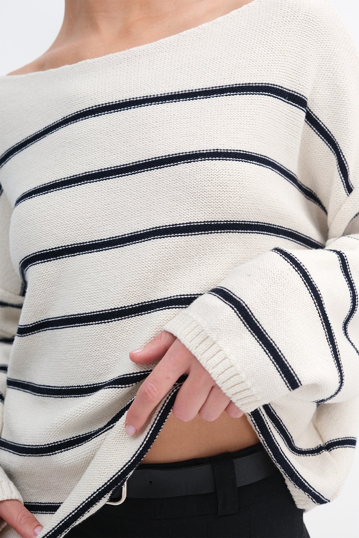 Stone_Striped-Knit-Sweater-addax