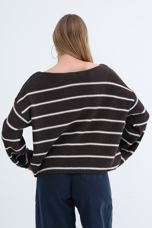 Brown_Striped-Knit-Sweater-addax