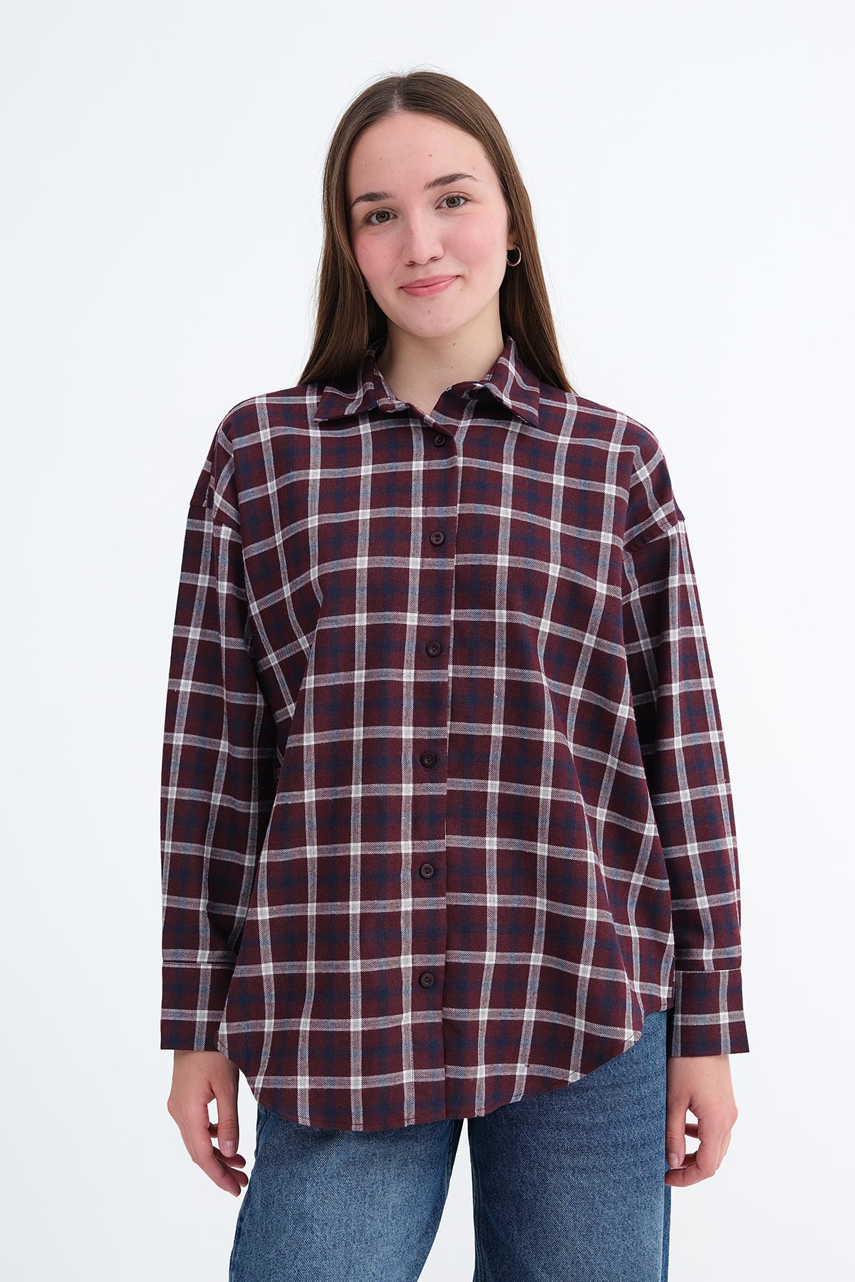Burgundy---Ecru_Long-Sleeve-Shirt-addax