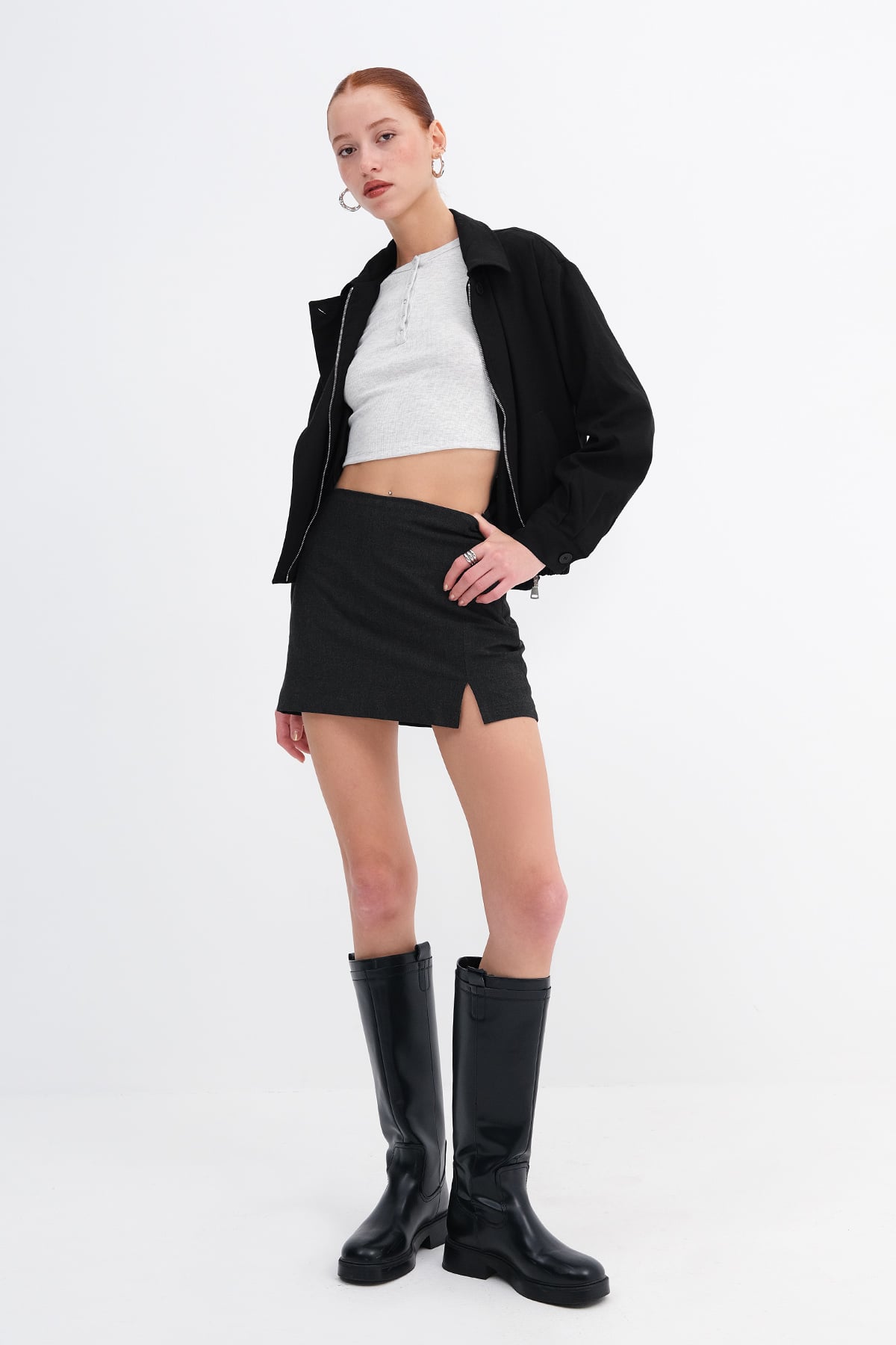 Charcoal_Mini-Skort-addax