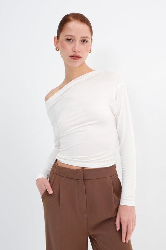 Ecru_Basic-Boat-Neck-Blouse-addax