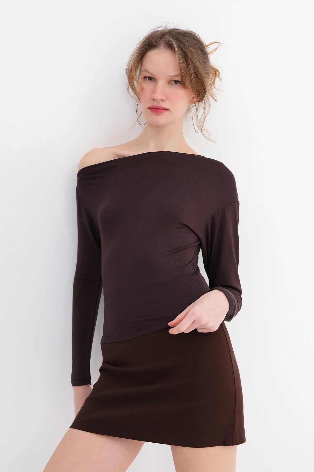 Basic Boat Neck Blouse