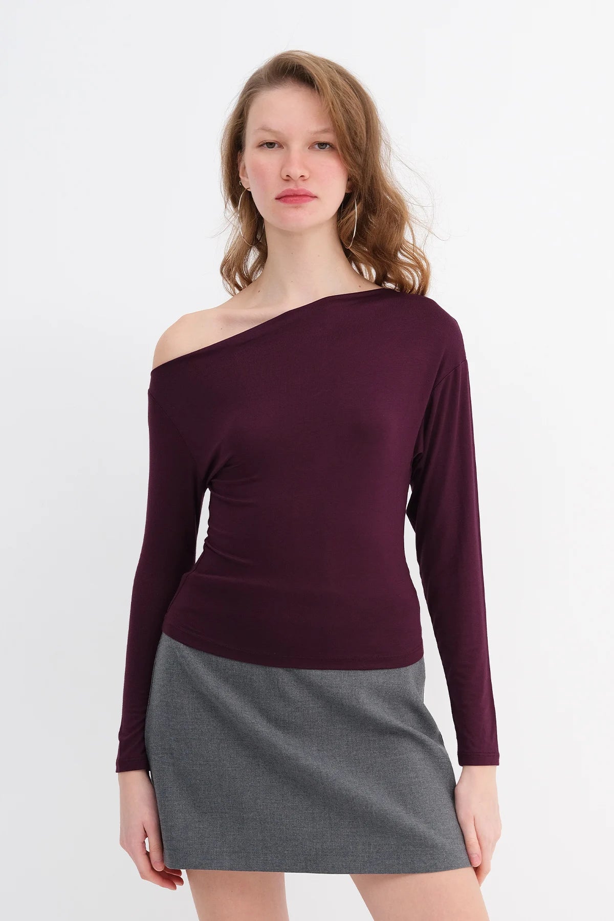 Basic Boat Neck Blouse