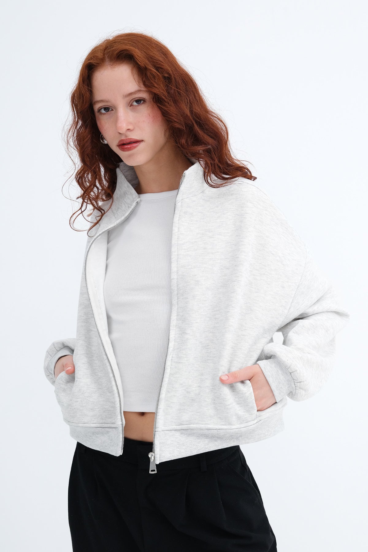 Grey-Melange_Glitter-Fleece-Lined-Sweatshirt-addax