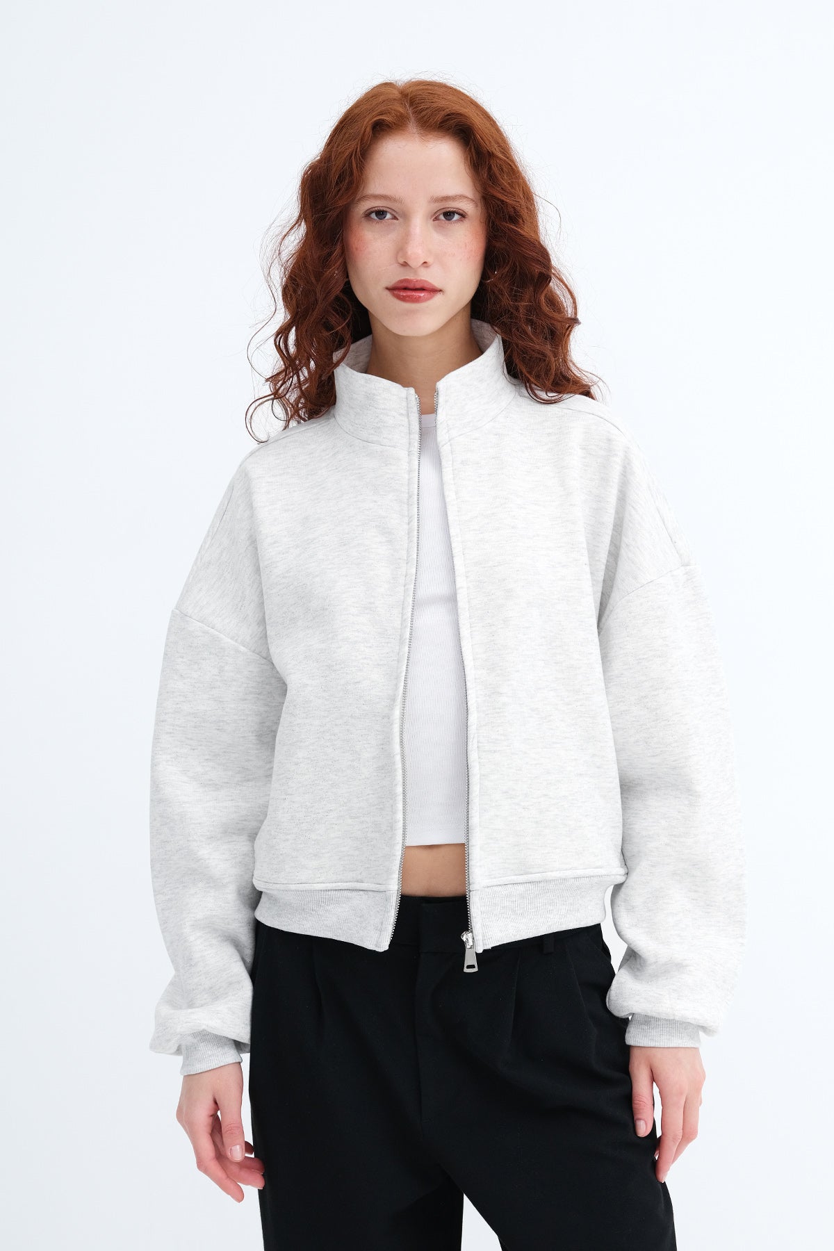Grey-Melange_Glitter-Fleece-Lined-Sweatshirt-addax
