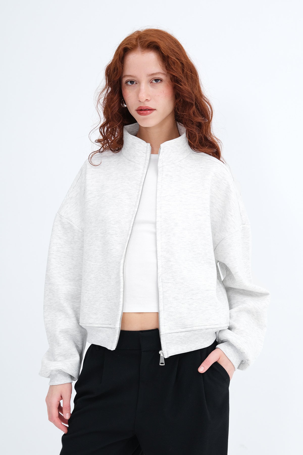Grey-Melange_Glitter-Fleece-Lined-Sweatshirt-addax