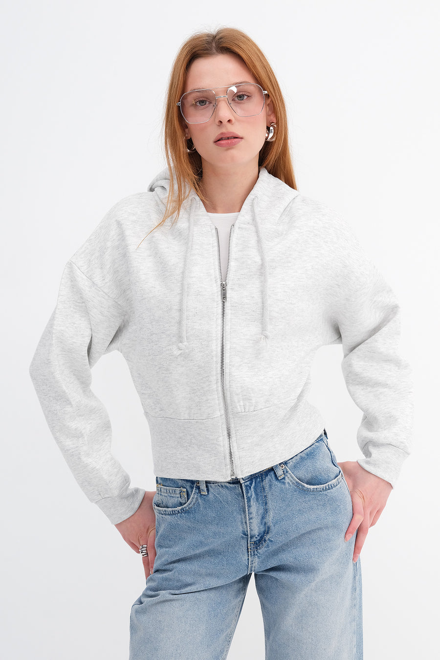 Grey-Melange_Brushed-Glitter-Cardigan-addax