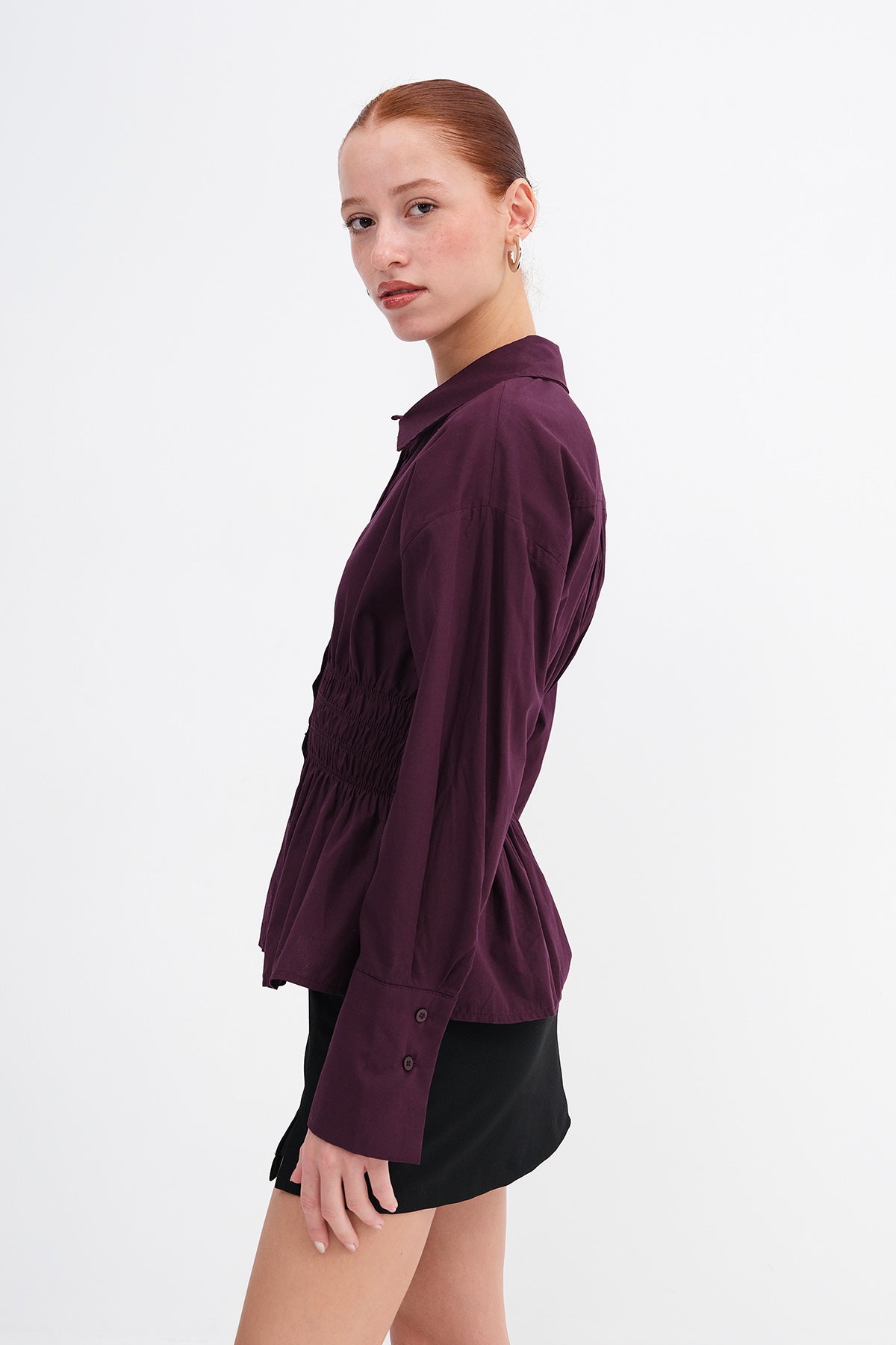 Gardenia_Button-Down-Shirt-with-Draped-Waist-addax