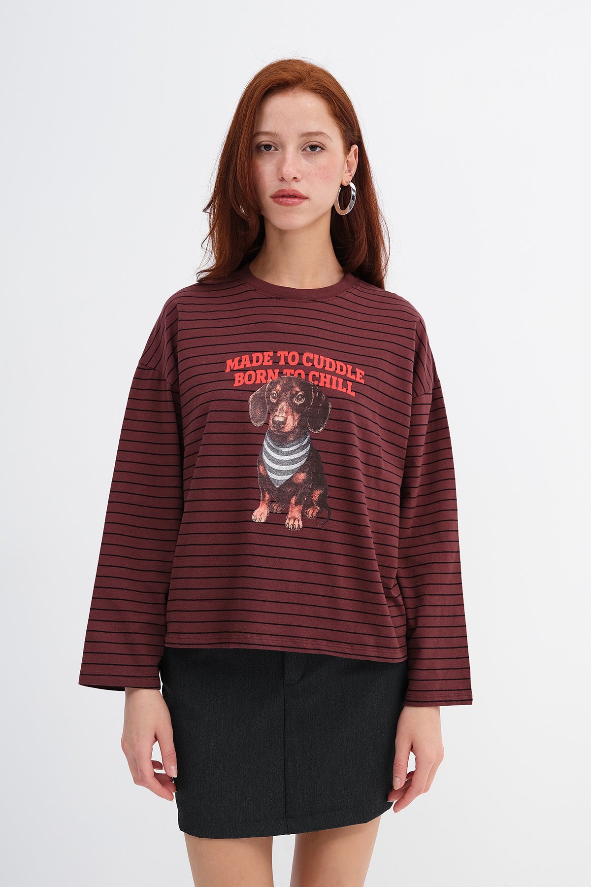 Brown_Dog-Printed-Long-Sleeve-T-shirt-addax