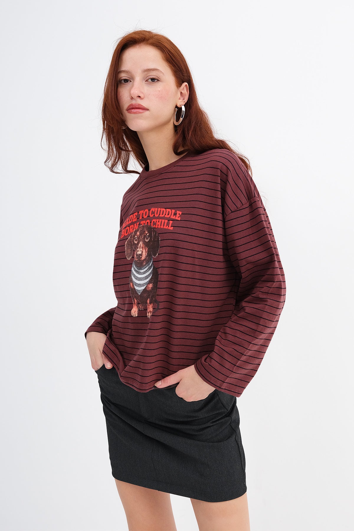 Brown_Dog-Printed-Long-Sleeve-T-shirt-addax